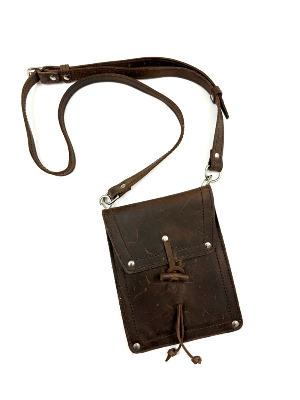 Saddleback Leather Company Pouch Crossbody Bag Dark Brown